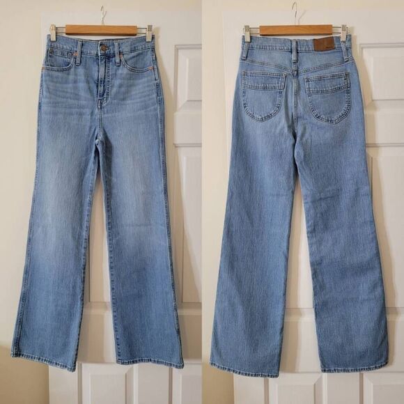 Madewell 11" High-Rise Flare Jeans in Conwell Wash 26  $135 - Picture 3 of 11